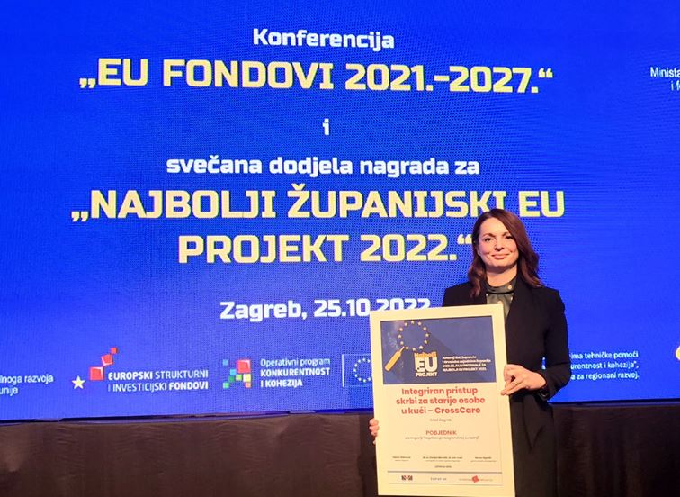 Dodijeljena 1. nagrada Gradu Zagrebu na svečanoj dodjeli nagrada za „Najbolji županijski EU projekt 2022.“